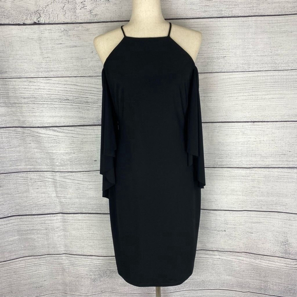 RALPH Lauren Cold Shoulder Bell Sleeve Dress. Size 4 - Picture 8 of 8